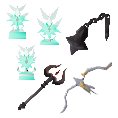 4m+ stattuete of weapon van Revenants