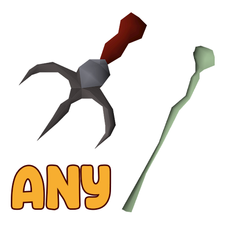 Zamorakian hilt of Staff of the dead