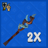 2x Twinflame staff